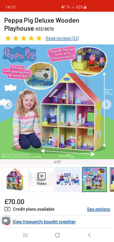 peppa pig deluxe wooden playhouse